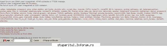 multi ani !!!! sunt stupefiat !!! face cumva revelionul forum ??? sunt online 107 forum-isti !!!la