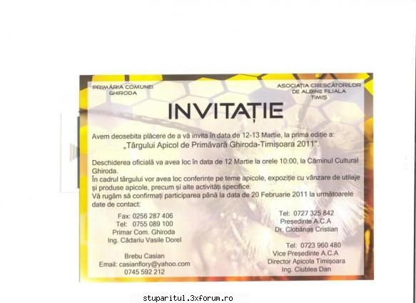 Alte targuri apicole... - Sal'tare! De-o buna bucata de vreme, se - CALENDAR APICOL - EVENIMENTE APICOLE