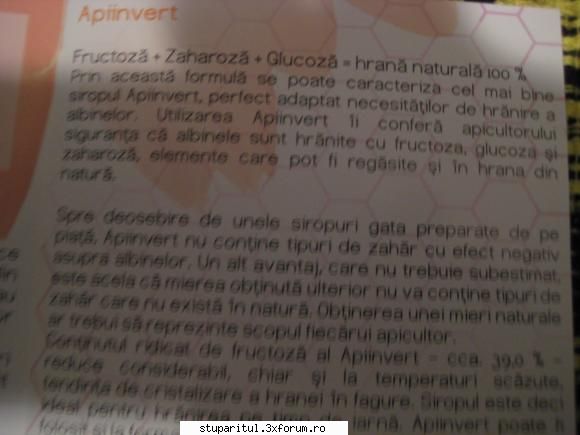 Apiinvert - Descriere succinta Apiinvert ! - HRANIREA ARTIFICIALA