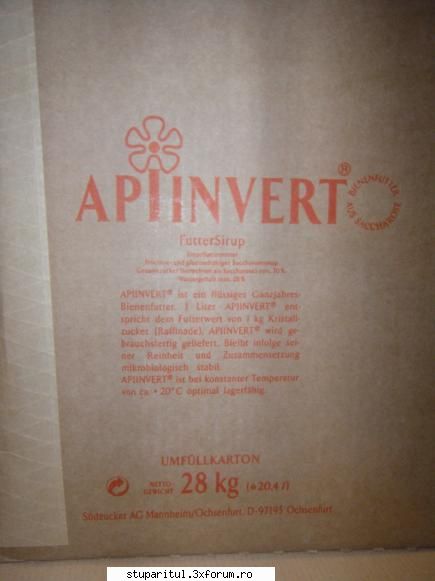 Apiinvert - Atasez si niste poze a ambalajului - HRANIREA ARTIFICIALA