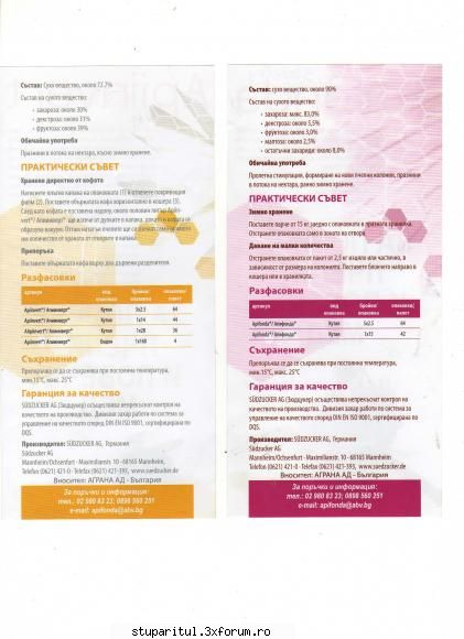Apiinvert - Nu fermenteaza ca nu are drojdii in el (sunt - HRANIREA ARTIFICIALA