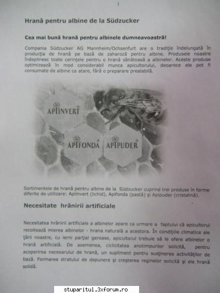 Apiinvert - Atasez o prezentare a unui studiu recent primit - HRANIREA ARTIFICIALA