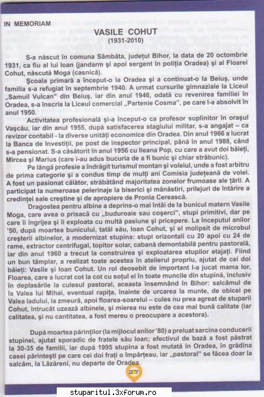 "Batranii apiculturii" - Sal'tare! La 21 noiembrie 2010, primeam un mesaj - REZERVAT MEMBRILOR "STUPARITUL"
