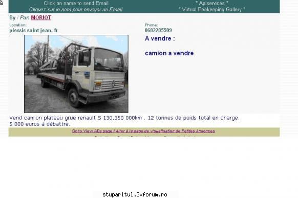 Camion vanzare Apiservices - Ce ziceti? Macara, platforma, eu l-as lua insa - ECHIPAMENTE SI UTILAJE APICOLE