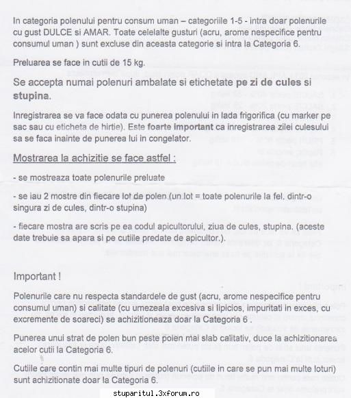 Cum colectati polenul? - Si caietul de sarcini - PRODUSELE ALBINELOR