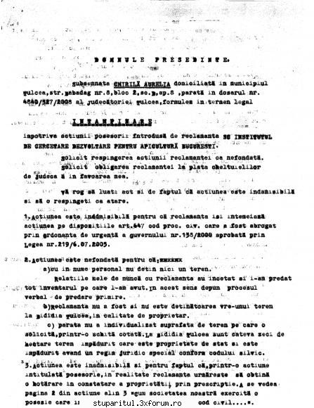 Documente Doamna chirila - intamp 1 Intampinare formulata de Chirila - ASOCIATIA CRESCATORILOR DE ALBINE