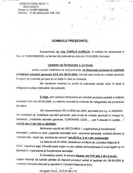 Documente Doamna chirila - Domnule presedinte este cererea de intregire a - ASOCIATIA CRESCATORILOR DE ALBINE