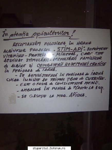 Mai este mult pana la primavara - Iata ce am gasit in geamul - JURNAL DE APICULTOR - JURNALE PERSONALE