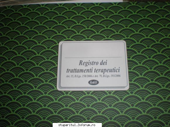 Piacenza - registrul de tratamente e sfant - POZE