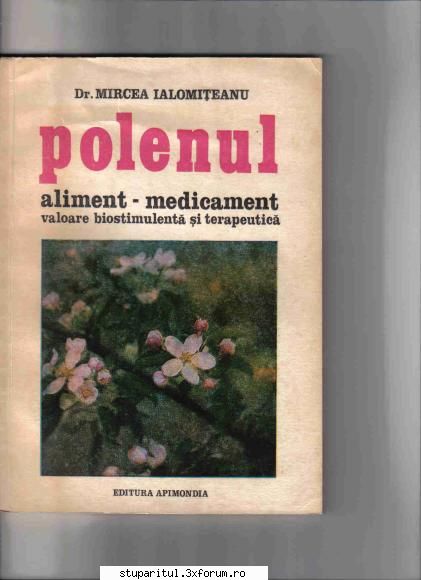 Polenul - Alecs - TRATAMENTE NATURISTE PENTRU ALBINE SI STUPARI