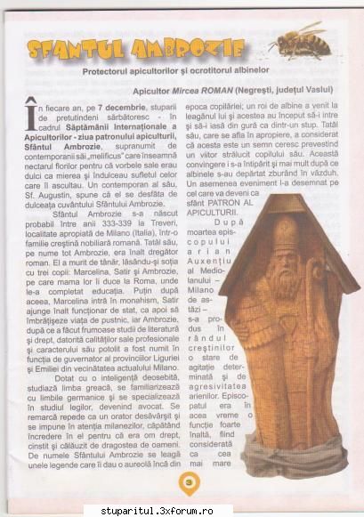 SFANTUL AMBROZIE - PATRONUL STUPARILOR - Sal'tare! Un material bine - CAFENEA - DISCUTII DESPRE ORICE