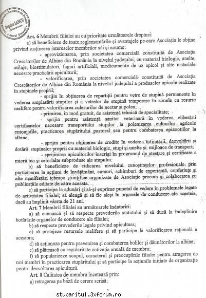 Statut ACA - Filiala judeteana Dolj - jean - ASOCIATIA CRESCATORILOR DE ALBINE