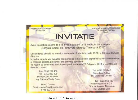 TARG SI CONFERINTA APICOLA INTERNATIONALA LA tIMISOARA 2011 - Donbazil - CALENDAR APICOL - EVENIMENTE APICOLE