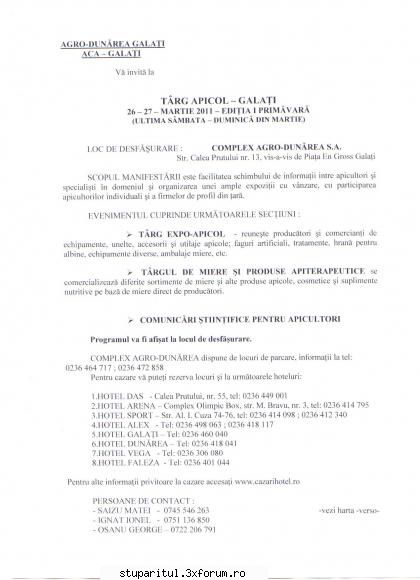 Targ Apicol Galati 2011 - Aceasta locatie se afla in fostul cartier - CALENDAR APICOL - EVENIMENTE APICOLE