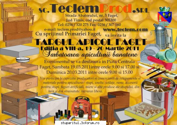 Targ Faget 2011 - Sal'tare! Iaca, au venit de la tipografie - CALENDAR APICOL - EVENIMENTE APICOLE