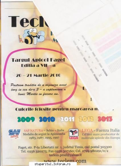 Targul Apicol Faget 2010 - Sal'tare! No! Hai c-am gasit pliantu' cu - CALENDAR APICOL - EVENIMENTE APICOLE