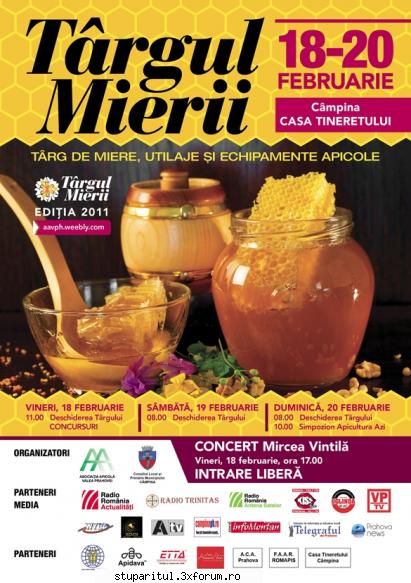 Targul Mierii 2011- Campina - Afisul Targului Mierii - CALENDAR APICOL - EVENIMENTE APICOLE