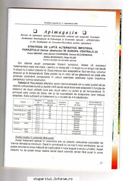 Tratament cu BeeVital - gica - BOLI SI DAUNATORI - TRATAMENTE