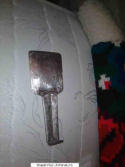 Unealta pentru mierea cristalizata. - Din inox, batut pe nicovala - PRODUSELE ALBINELOR