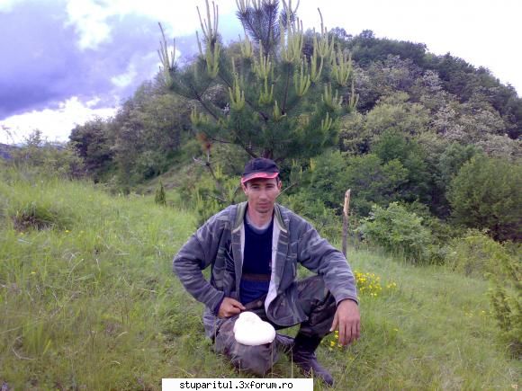 salutari apicultori - Varful unui masiv inflorit ... si eu cu o ciuperca - PAGINI PERSONALE ! CINE SUNT EU ?