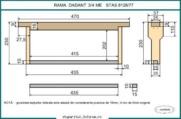 stupul multietajat redus MER - Jenica Rama ME Stas 230 mm - PLANURI....PLANURI....PLANURI.....